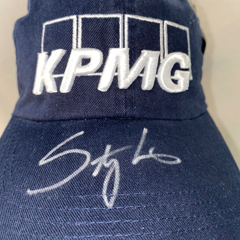 Ahead KPMG Mizuno Hat Baseball Cap Golf Signed Stacey Lewis Champion Blue New